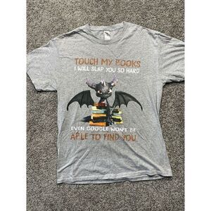 How To Train Your Dragon Shirt Adult M TOOTHLESS Touch my Books and I Will Slap